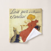 Serviettes françaises de Bath d'affiche de lait de (Gant de toilette)