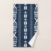 Serviettes inspirées du tissu bleu africain (Serviette à main)