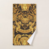 Serviettes invitées à tête de Méduse dorée avec or (Serviette à main)