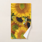 Serviettes Jaune Sunflower Ensemble Salle de bain  (Serviette à main)