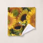 Serviettes Jaune Sunflower Ensemble Salle de bain  (Gant de toilette)