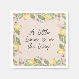 Serviettes jetables citron rose