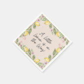 Serviettes jetables citron rose (Coin)