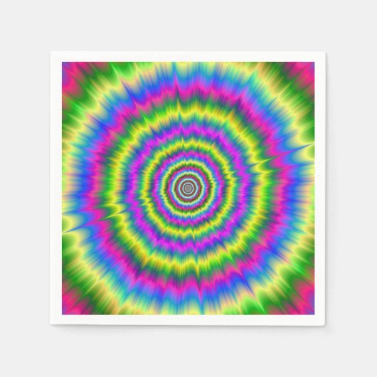 Serviettes jetables Neon Explosion (Devant)