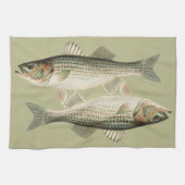 Serviettes jumelles en basse rayée (Horizontal)