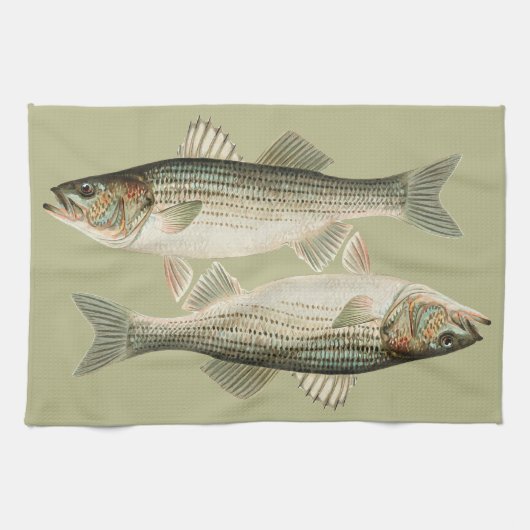 Serviettes jumelles en basse rayée (Horizontal)