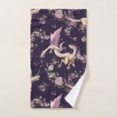 Serviettes Lilac, Roses et Dragons Blancs (Serviette à main)