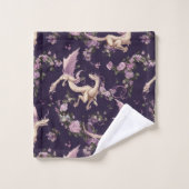 Serviettes Lilac, Roses et Dragons Blancs (Gant de toilette)