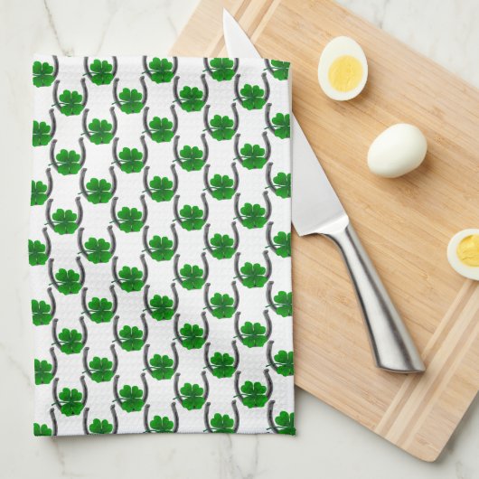Serviettes Lucky St. Patrick's Tea Towels Personna (Quart Plié)