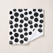 Serviettes noires à la mode simples de salle de (Gant de toilette)