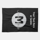 Serviettes noires de golf de monogramme, votre (Horizontal)
