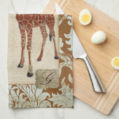 Serviettes oranges de fleur de girafes (Quart Plié)