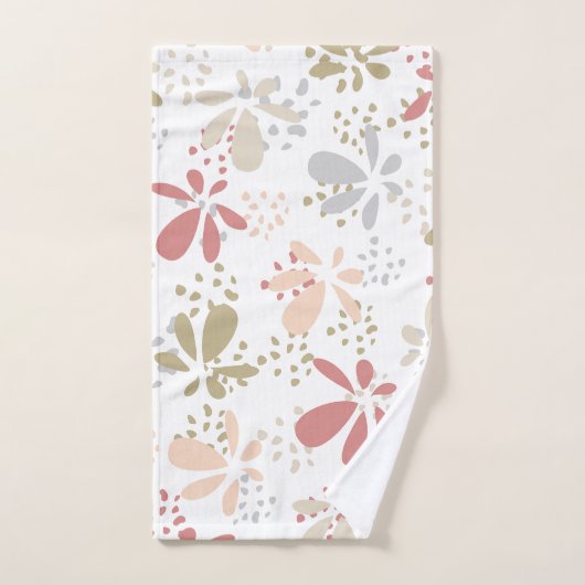 Serviettes Pastel Feuilles & Points (Serviette à main)