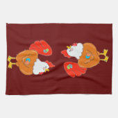 Serviettes Patchwork Poulet À Main (Horizontal)