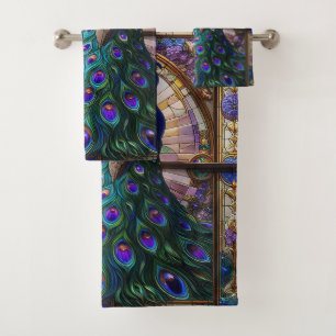 Serviettes Peacock En Verre Tiré : Serviettes De B