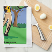 Serviettes personnalisées de golf (Quart Plié)
