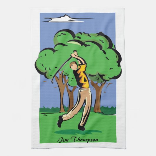 Serviettes personnalisées de golf (Vertical)