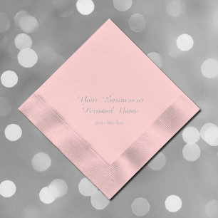 serviettes personnalisées en feuille d'argent rose