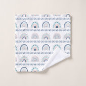 Serviettes pour enfants Boho Pastel Rainbow Accent (Gant de toilette)