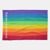 Serviettes rayées arc-en-ciel Serviette de cuisine (Horizontal)