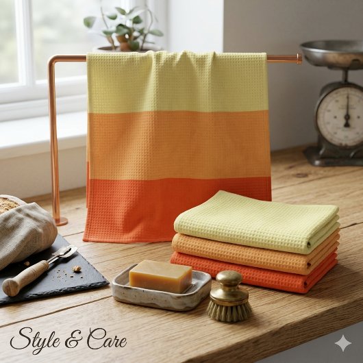 Serviettes rayées fraîches : serviette pour les ma
