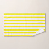 Serviettes rayées jaunes (Serviette à main)