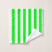 Serviettes rayées vertes (Gant de toilette)