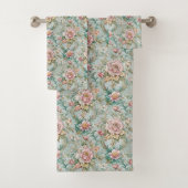 Serviettes Rococo Pastel Fleurs Douces pour la Sal (En situation)