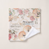 Serviettes roses de Bath de Shell de Nautilus (Gant de toilette)
