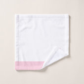 Serviettes roses et Ancre nautique (Gant de toilette)