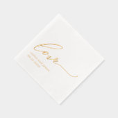 Serviettes simples Mariage empilé à huile d'amour (Droite)