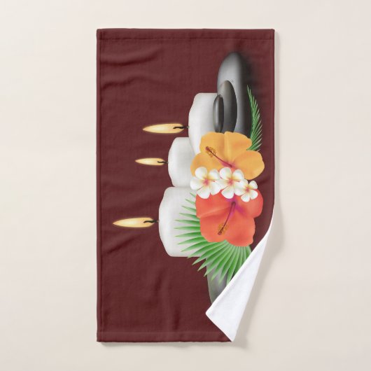 Serviettes spas Fleurs et bougies Spa à thème (Serviette à main)