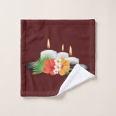 Serviettes spas Fleurs et bougies Spa à thème (Gant de toilette)