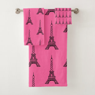 Serviettes Tour Eiffel Rose Clair Paris