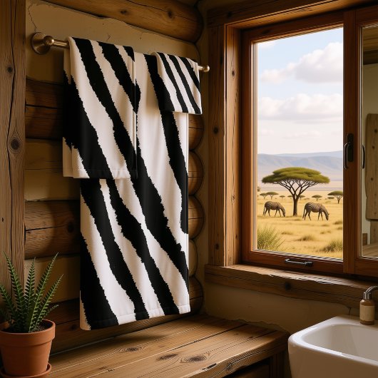 Serviettes Zèbre | Motif Imprimé Animal Tendance