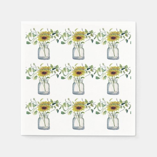 Servilleta con diseño de florero y mar servet (Voorkant)