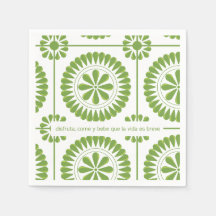 servilleta de papel con disease ño mexicano