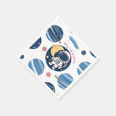 Servilleta De Papel Cumpleaños Astronauta PinkBlue Servet (Hoek)