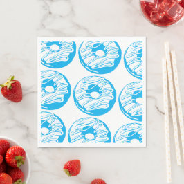 Servilleta de papel donas azules servet