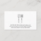 Serving Platter Fire Logo | Pasta Tomato Food Visitekaartje (Achterkant)