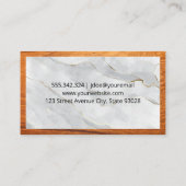 Serving Platter Knife Logo | Marmer Wood Visitekaartje (Achterkant)