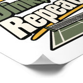 Servir, Dink, Répéter | Affiche Cadeau Pickleball (Coin)