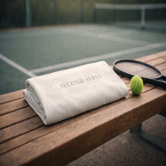 Servir en second - Serviette de tennis – Édition J