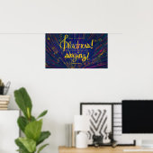 Servir le Seigneur avec plaisir Bible verse Poster (Bureau à domicile)