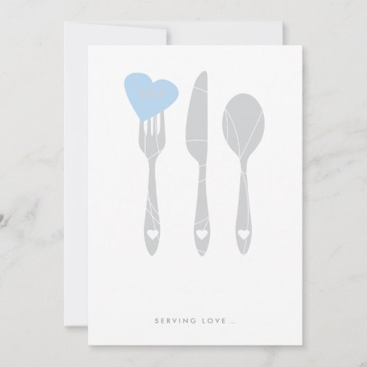 Servir une répétition d'amour Invitation au dîner (Devant)