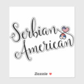 Servisch-Amerikaans vlaggeschut, Servië Sticker (Vel)