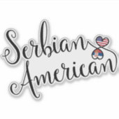 Servisch-Amerikaans vlaggeschut, Servië Sticker (Voorkant)