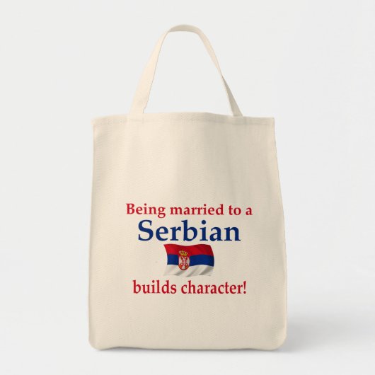 Servisch buildkarakter tote bag (Voorkant)