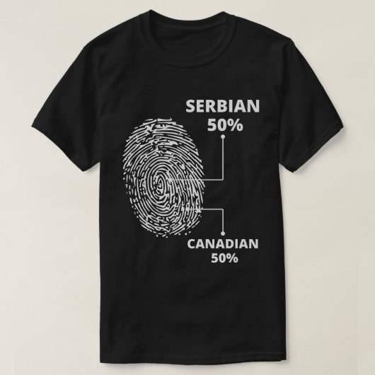 Servisch Canadese Vingerafdruk T-shirt (Design voorkant)
