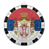 Servisch dartboard en Servische vlag/spelraad Dartbord (Voorkant)